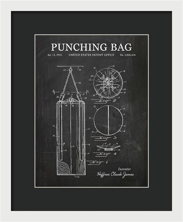 Punching Bag Chalkboard Patent Us2826416a