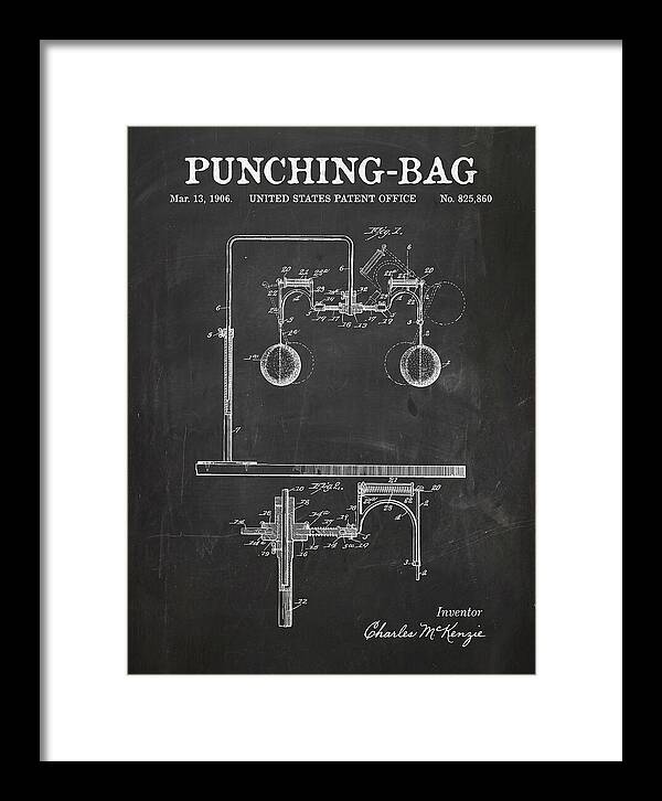 Punching Bag Chalkboard Patent Us825860a