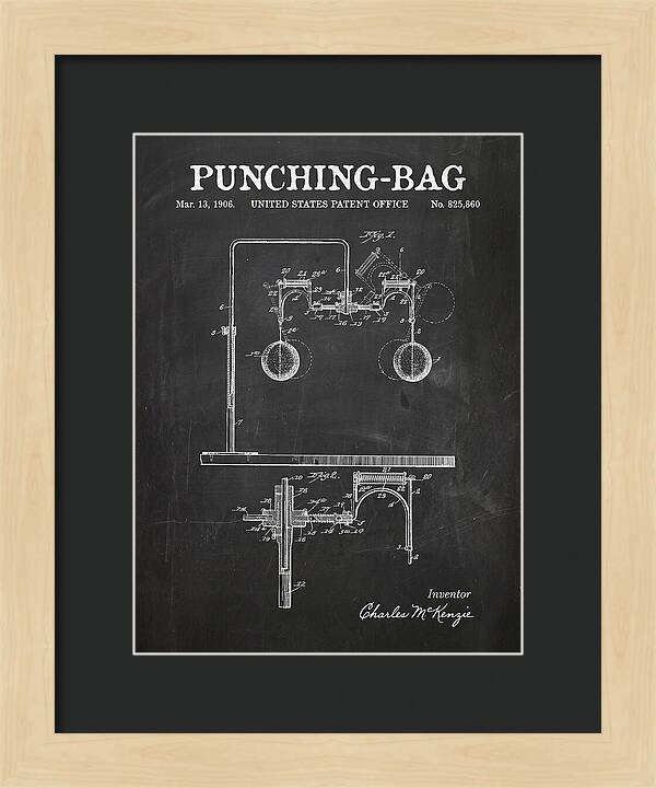 Punching Bag Chalkboard Patent Us825860a