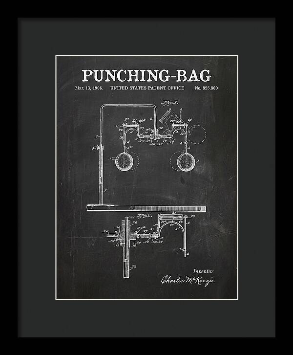 Punching Bag Chalkboard Patent Us825860a