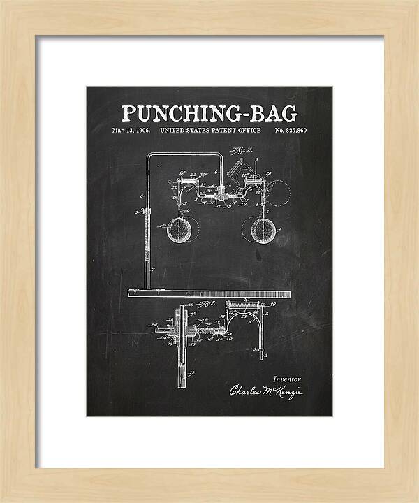 Punching Bag Chalkboard Patent Us825860a