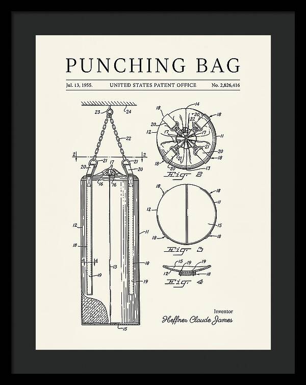 Punching Bag Minimalist Patent Us2826416a