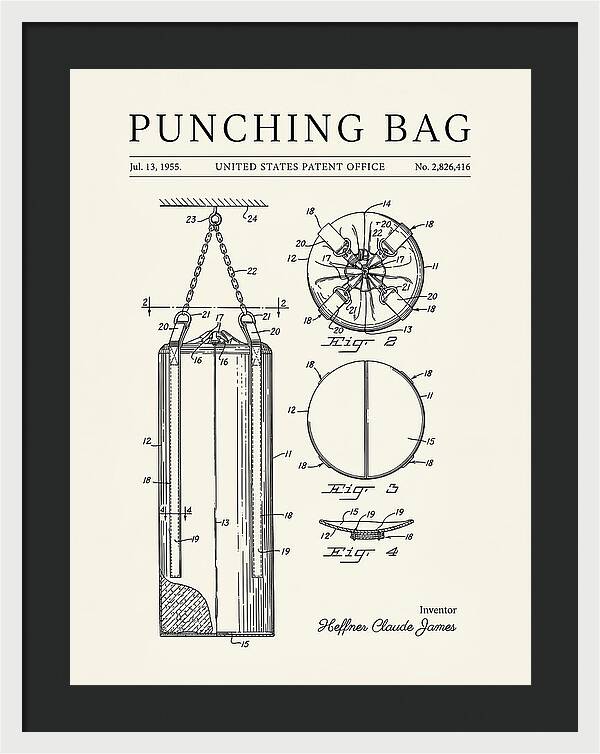 Punching Bag Minimalist Patent Us2826416a