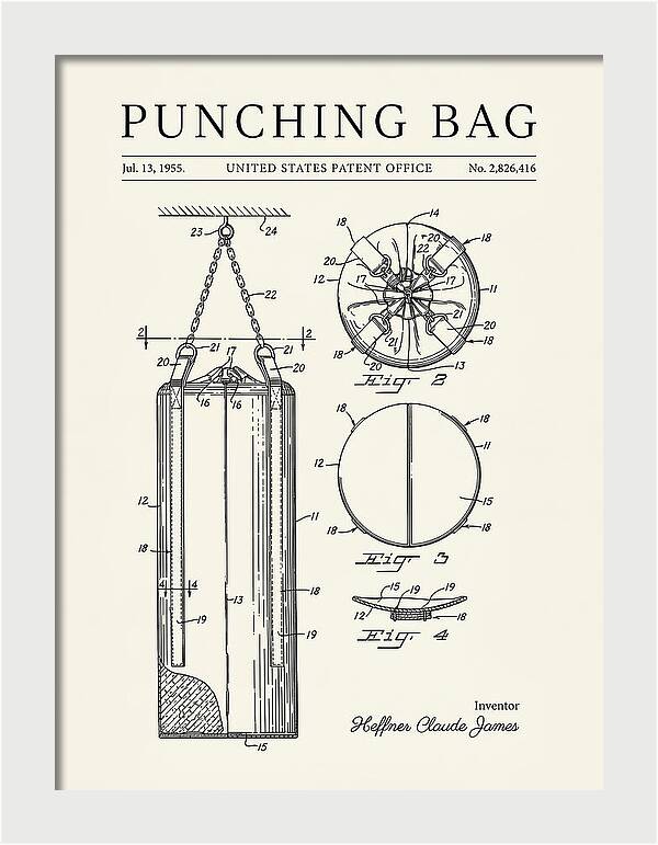 Punching Bag Minimalist Patent Us2826416a