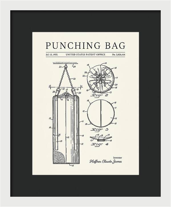 Punching Bag Minimalist Patent Us2826416a