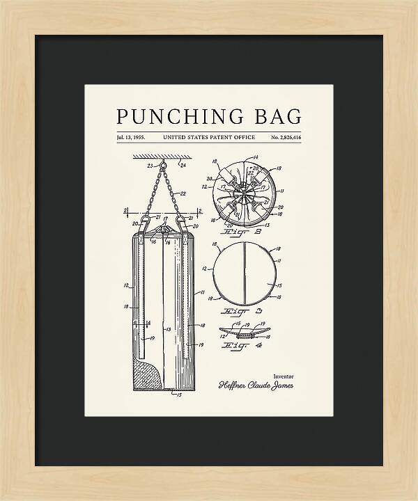 Punching Bag Minimalist Patent Us2826416a