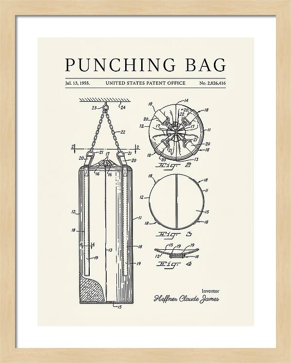 Punching Bag Minimalist Patent Us2826416a