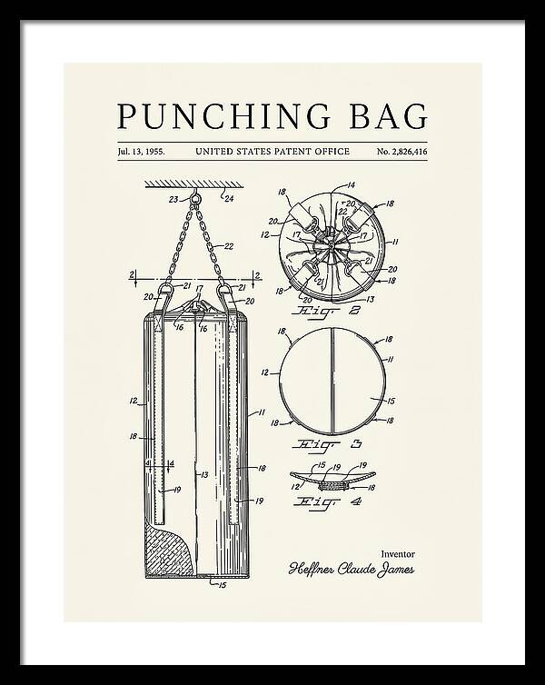 Punching Bag Minimalist Patent Us2826416a