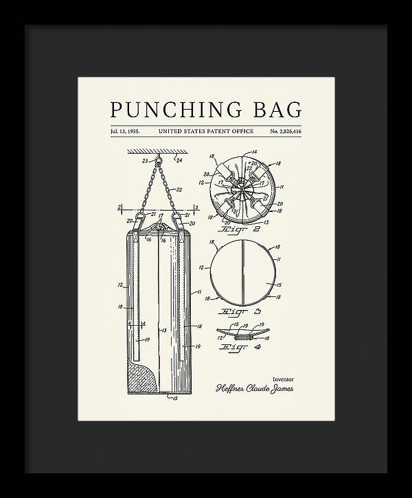 Punching Bag Minimalist Patent Us2826416a