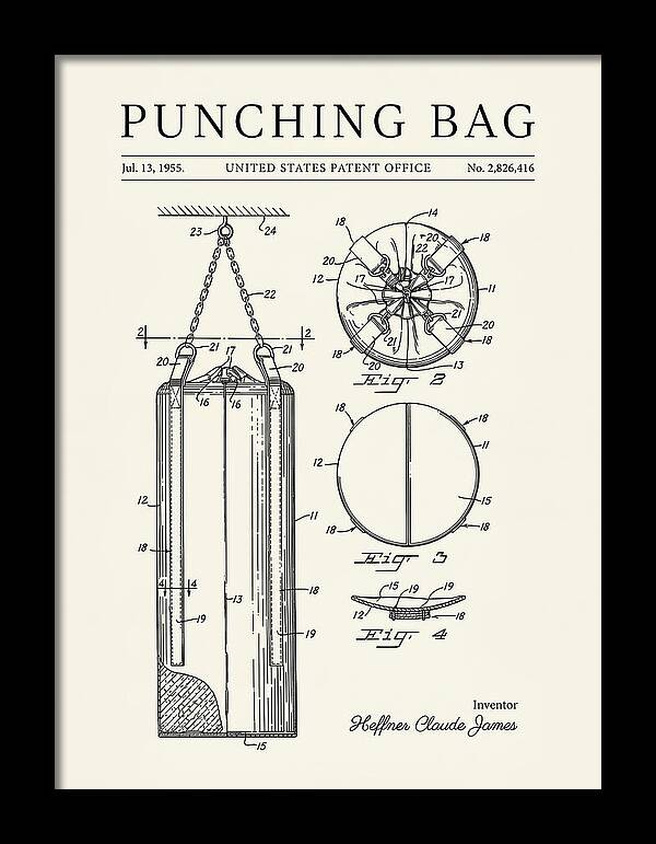 Punching Bag Minimalist Patent Us2826416a