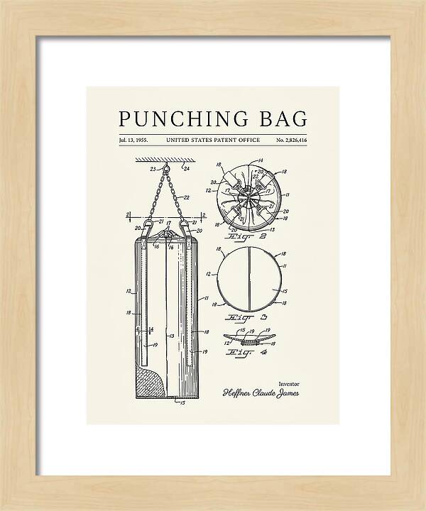 Punching Bag Minimalist Patent Us2826416a
