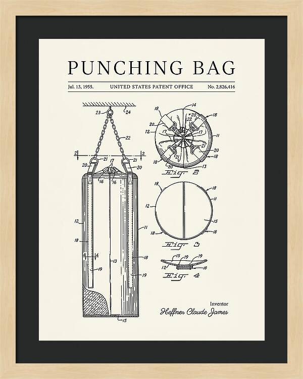 Punching Bag Minimalist Patent Us2826416a
