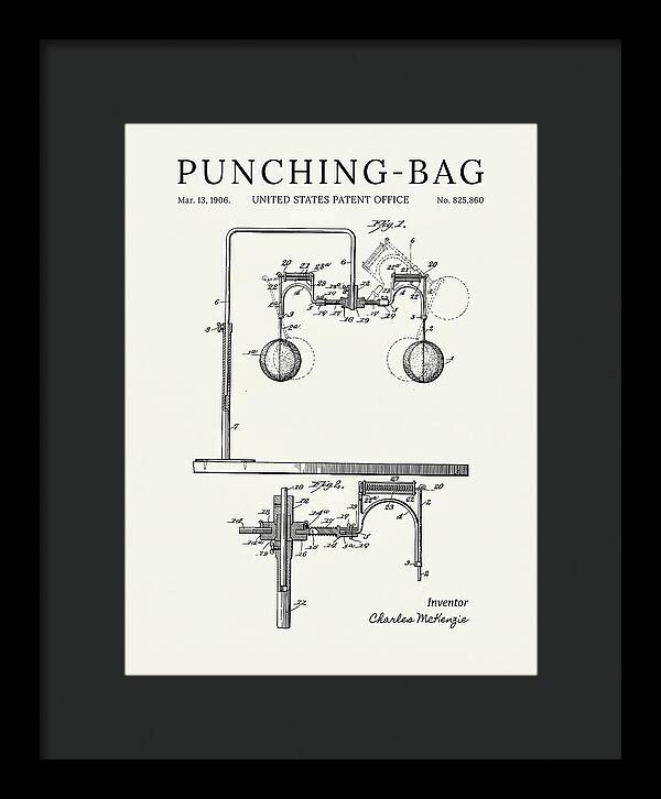 Punching Bag Minimalist Patent Us825860a