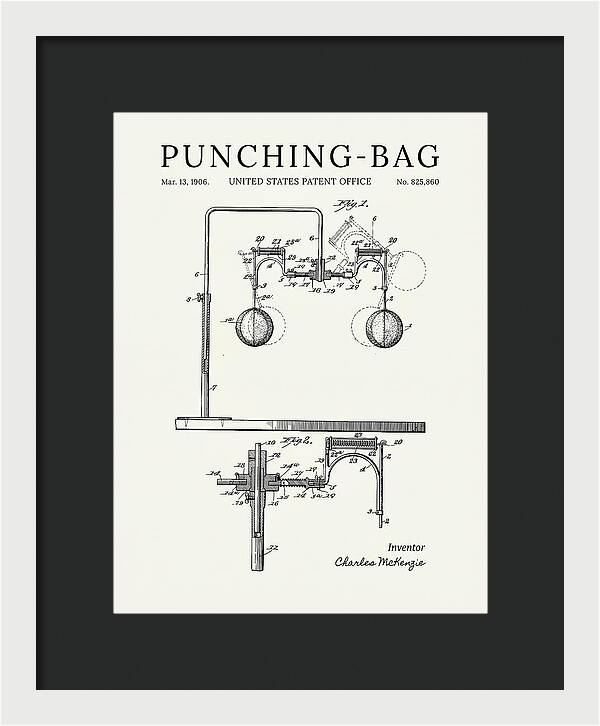 Punching Bag Minimalist Patent Us825860a