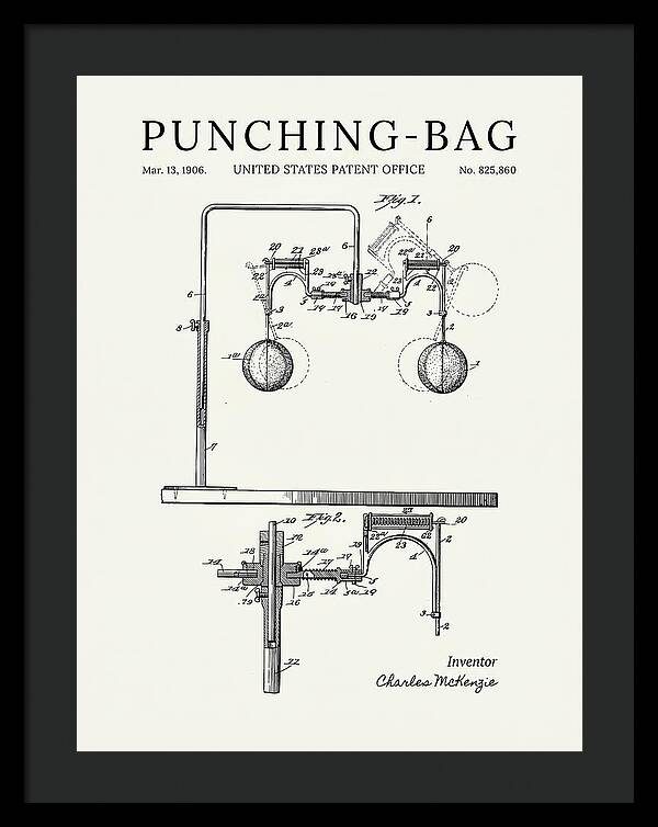 Punching Bag Minimalist Patent Us825860a
