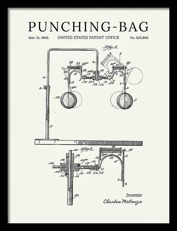 Punching Bag Minimalist Patent Us825860a