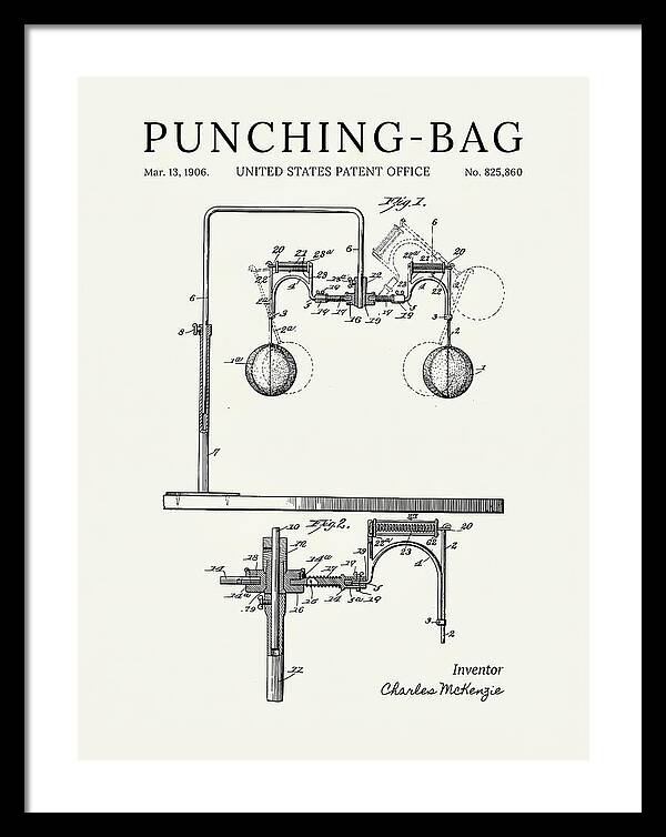 Punching Bag Minimalist Patent Us825860a