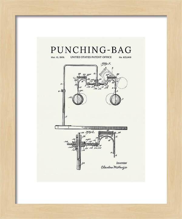 Punching Bag Minimalist Patent Us825860a