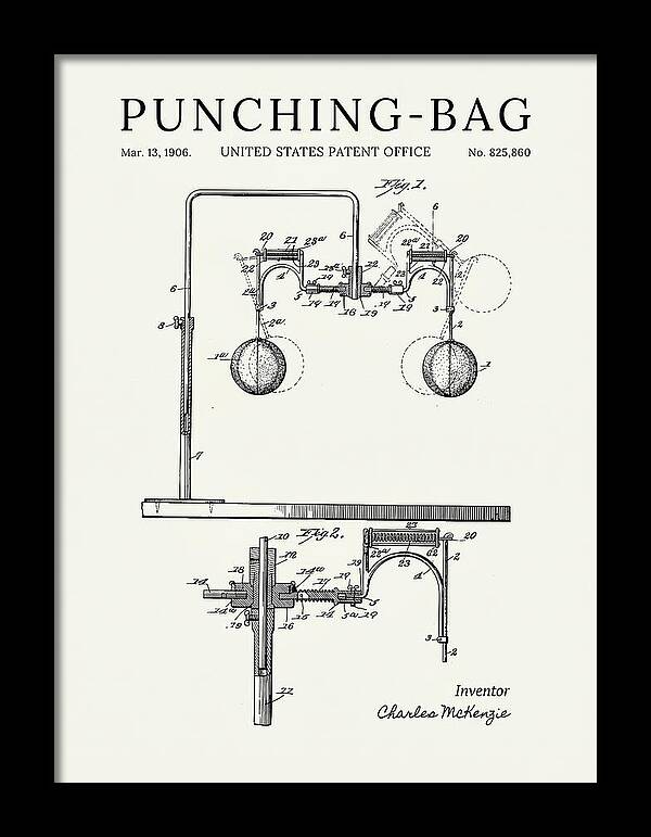 Punching Bag Minimalist Patent Us825860a