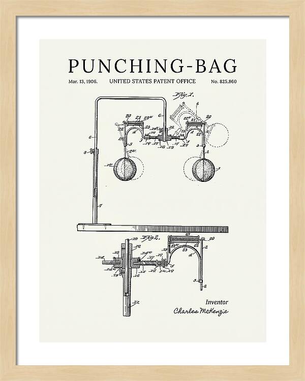 Punching Bag Minimalist Patent Us825860a
