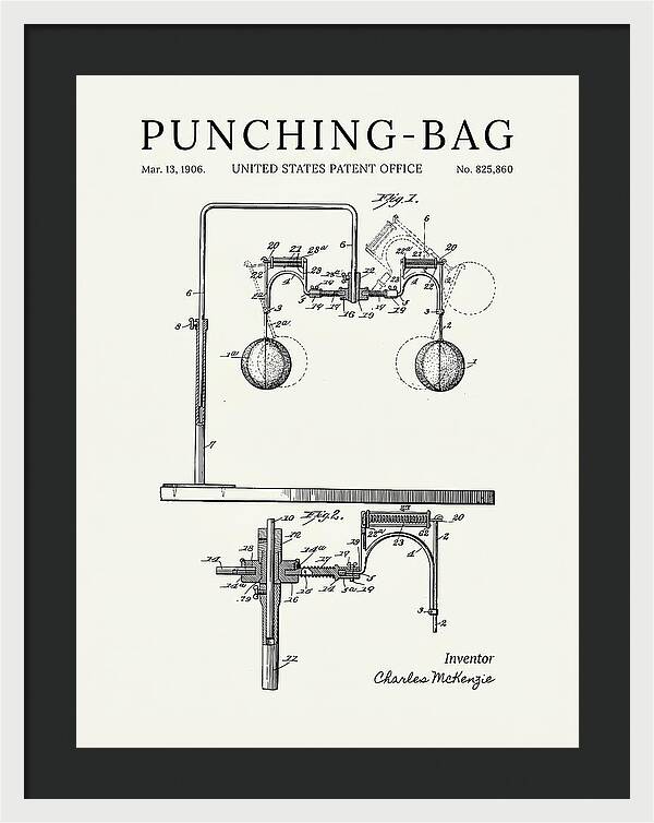 Punching Bag Minimalist Patent Us825860a
