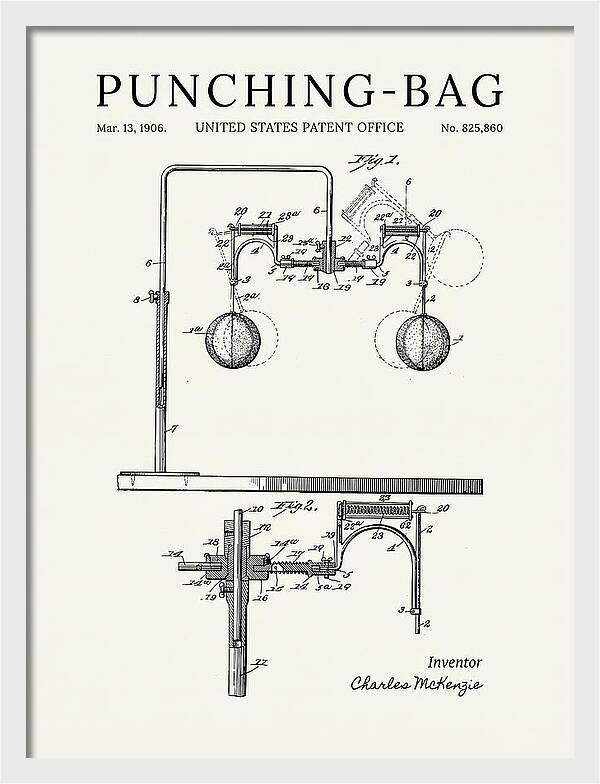 Punching Bag Minimalist Patent Us825860a