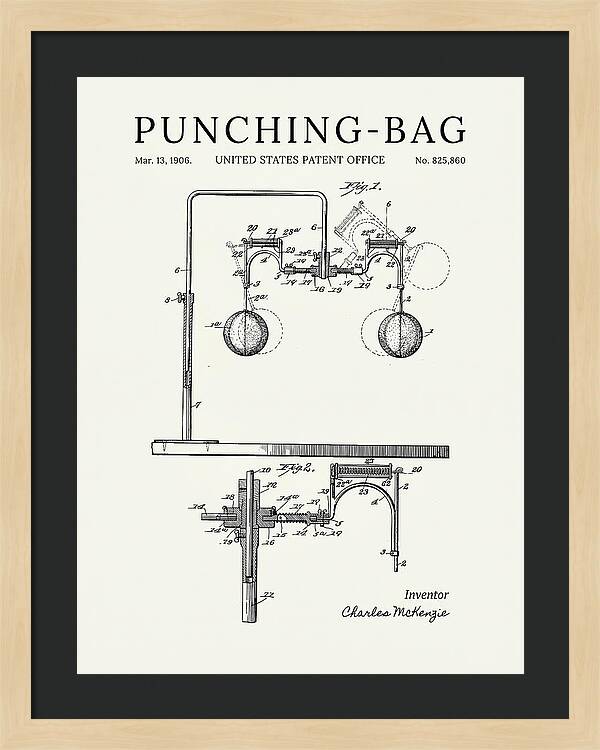 Punching Bag Minimalist Patent Us825860a