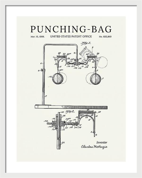 Punching Bag Minimalist Patent Us825860a