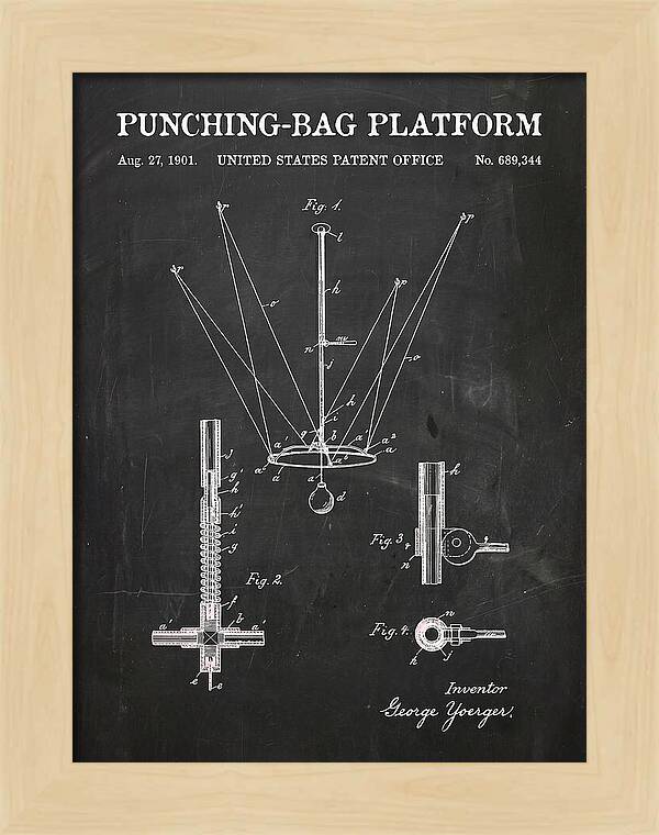 Punching Bag Platform Chalkboard Patent Us689344a