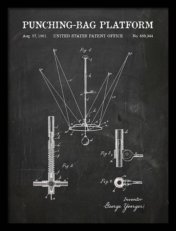 Punching Bag Platform Chalkboard Patent Us689344a