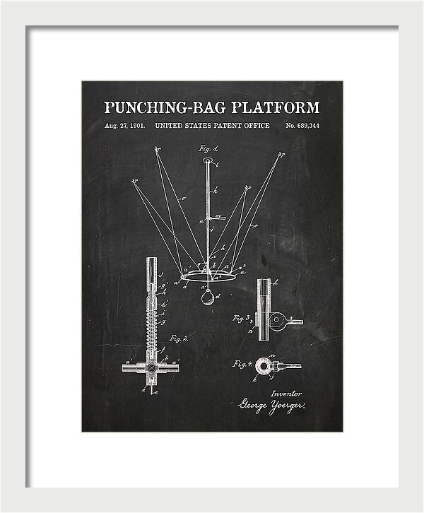 Punching Bag Platform Chalkboard Patent Us689344a