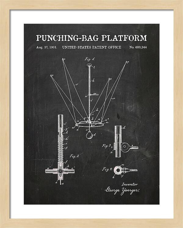 Punching Bag Platform Chalkboard Patent Us689344a