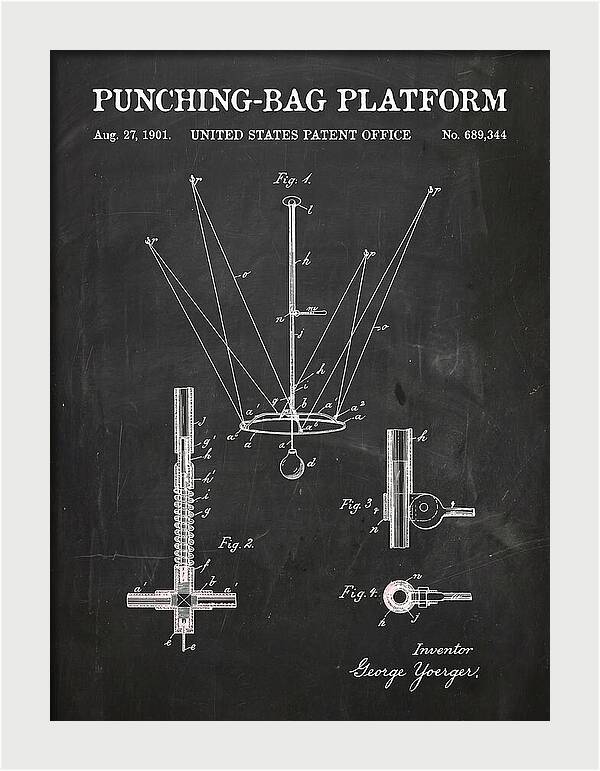Punching Bag Platform Chalkboard Patent Us689344a
