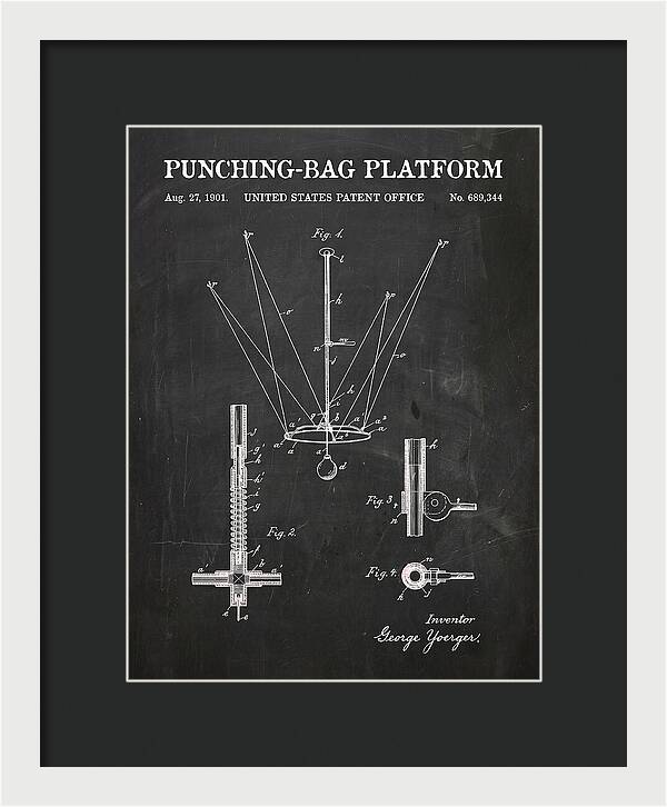 Punching Bag Platform Chalkboard Patent Us689344a