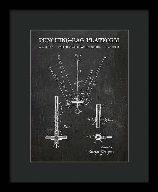 Punching Bag Platform Chalkboard Patent Us689344a