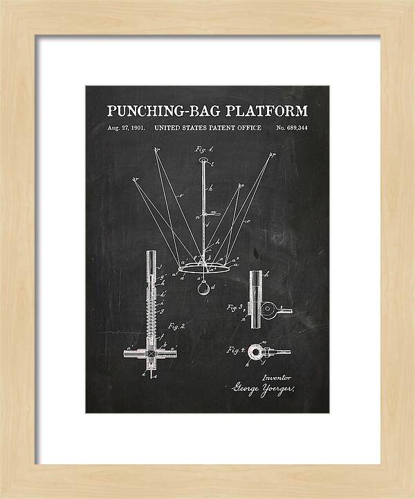 Punching Bag Platform Chalkboard Patent Us689344a