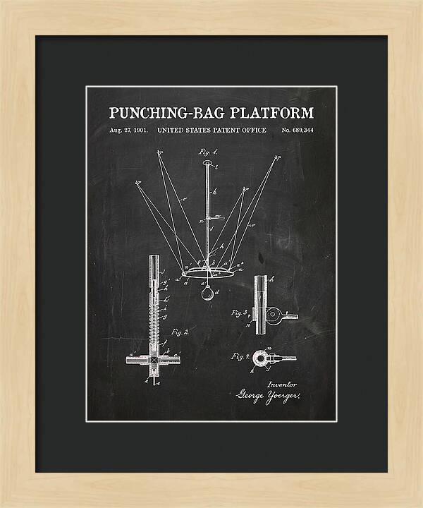 Punching Bag Platform Chalkboard Patent Us689344a