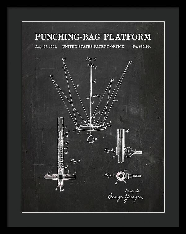 Punching Bag Platform Chalkboard Patent Us689344a