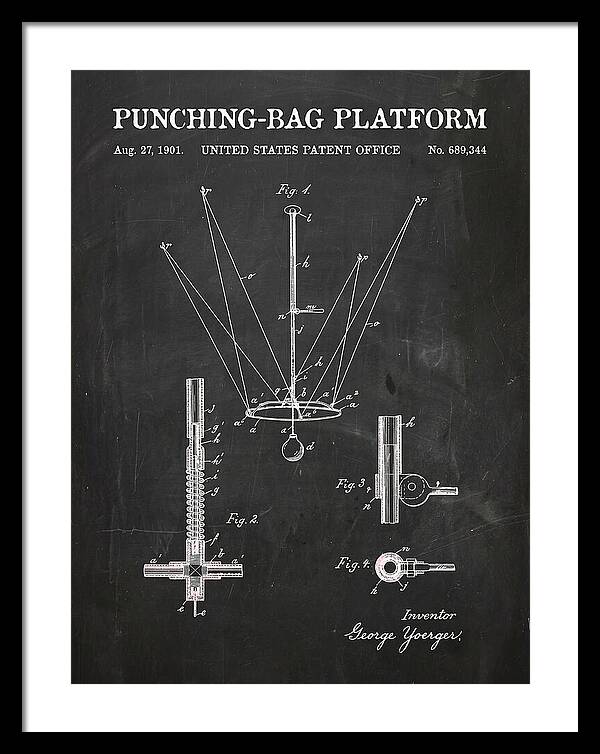 Punching Bag Platform Chalkboard Patent Us689344a