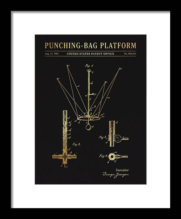 Punching Bag Platform Gold Patent Us689344a