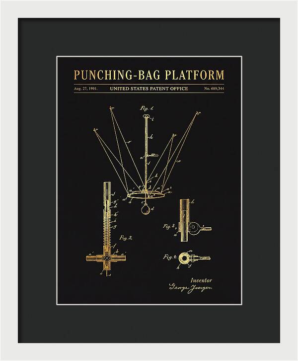 Punching Bag Platform Gold Patent Us689344a