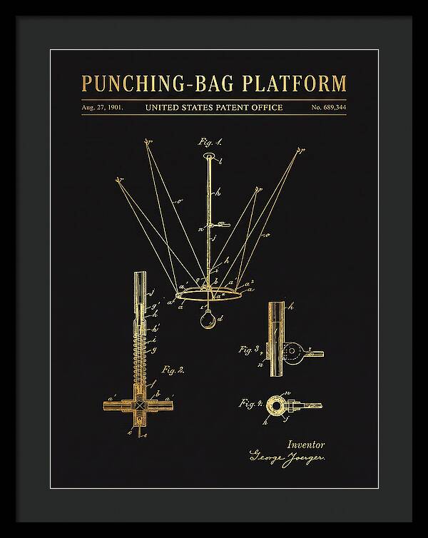 Punching Bag Platform Gold Patent Us689344a