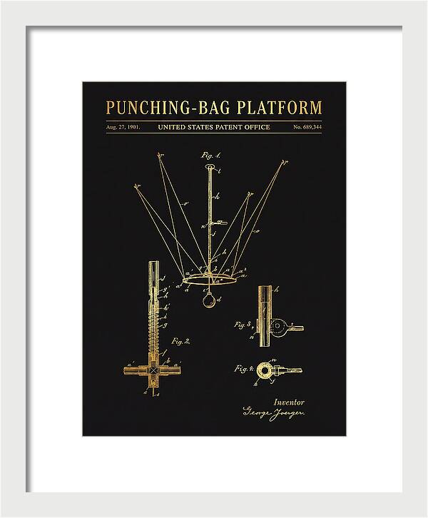 Punching Bag Platform Gold Patent Us689344a