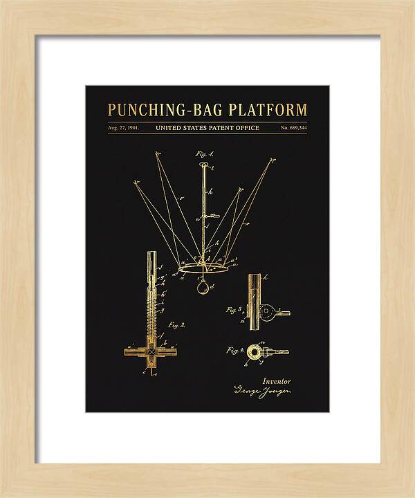 Punching Bag Platform Gold Patent Us689344a