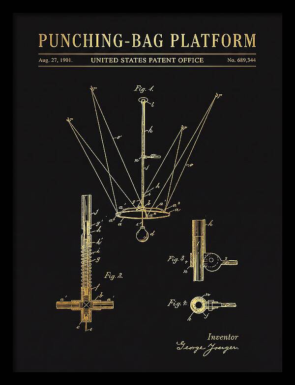 Punching Bag Platform Gold Patent Us689344a