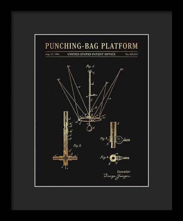 Punching Bag Platform Gold Patent Us689344a