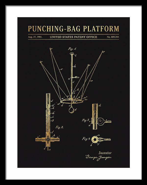 Punching Bag Platform Gold Patent Us689344a