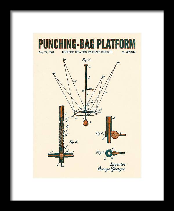 Punching Bag Platform Retro Patent Us689344a