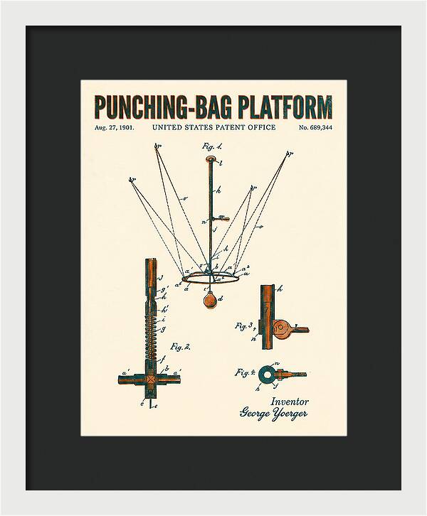 Punching Bag Platform Retro Patent Us689344a