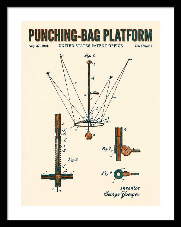 Punching Bag Platform Retro Patent Us689344a
